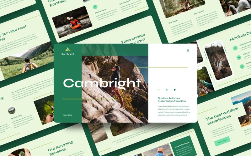 cambright outdoor activities powerpoint template original
