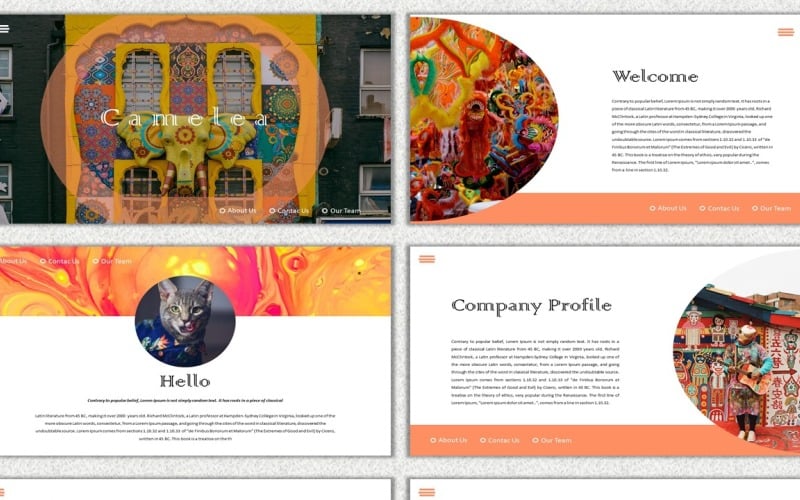 camelea creative business powerpoint template original
