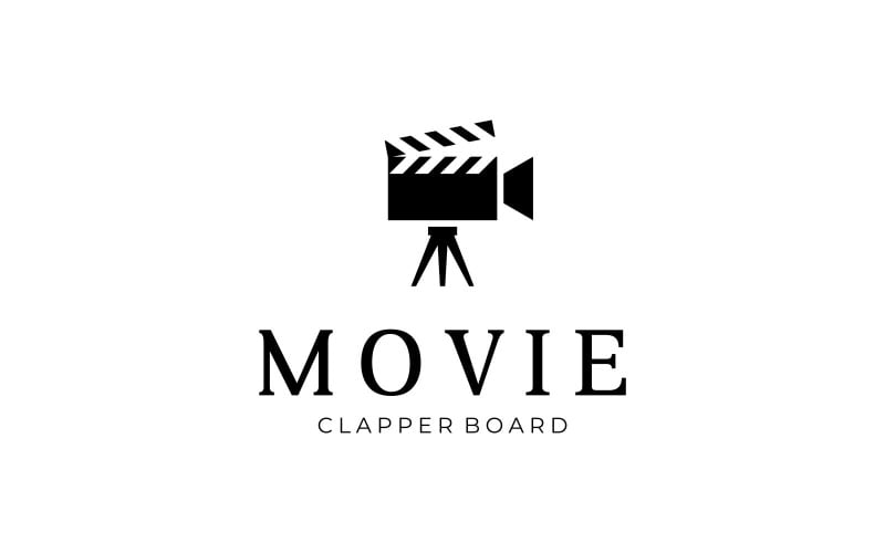camera movie clapper board logo original