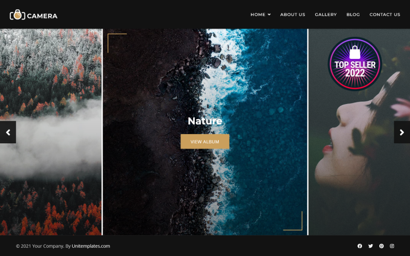 camera photography and portfolio joomla amp template original