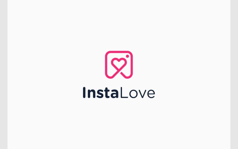camera photography love heart logo original