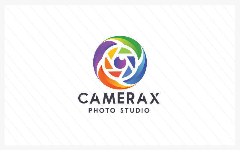 camera pixel o letter logo original