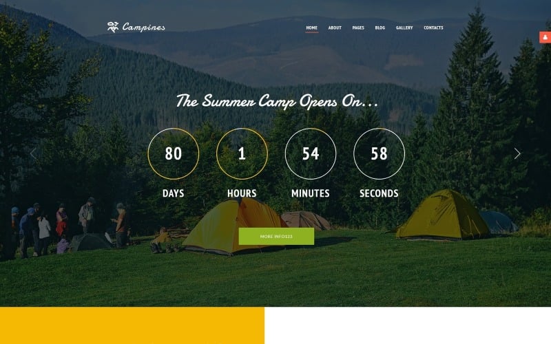 campines kids teenagers bright summer camp joomla template original