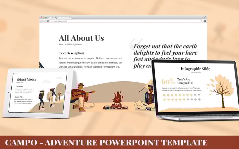 campo adventure powerpoint template original
