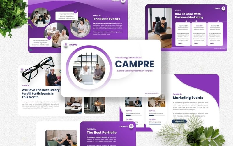 campre marketing powerpoint template original