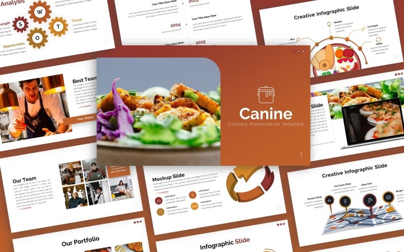 canine culinary multipurpose powerpoint template original