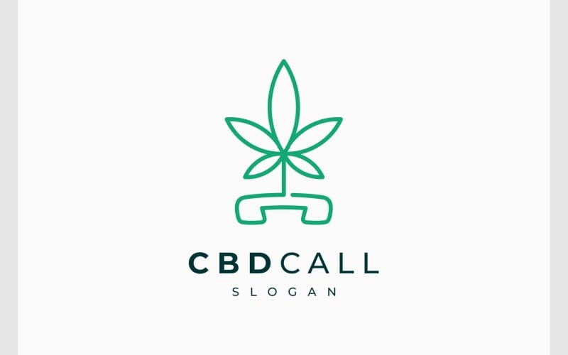 cannabis cbd hemp call phone logo original