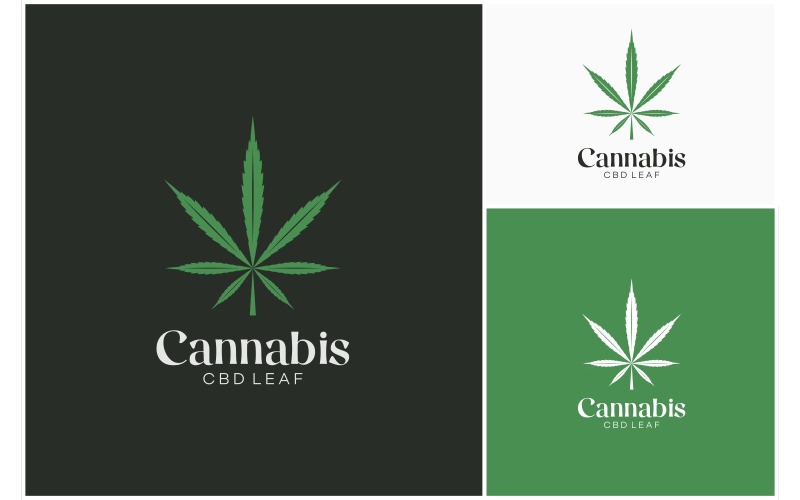 cannabis cbd hemp leaf logo original