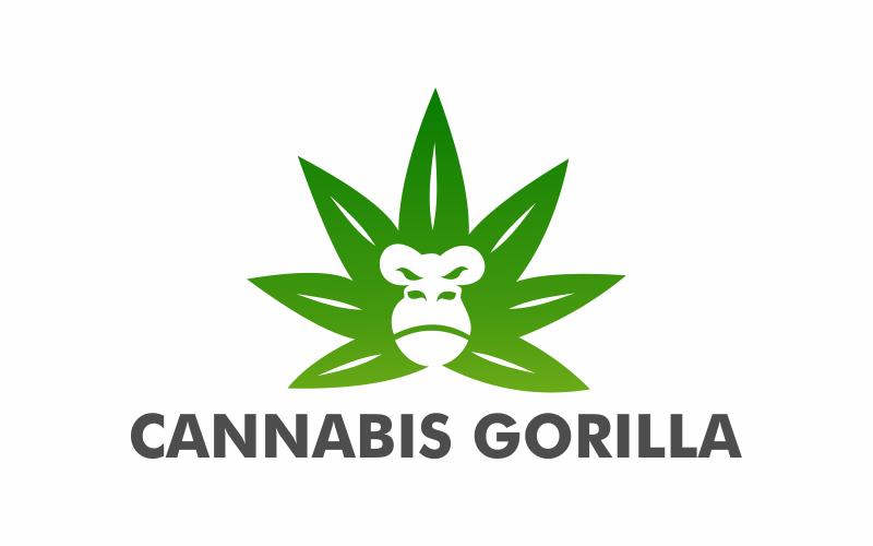 cannabis gorilla logo template original