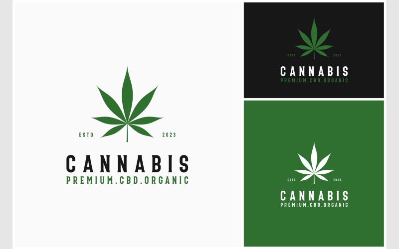 cannabis hemp cbd weed leaf logo original
