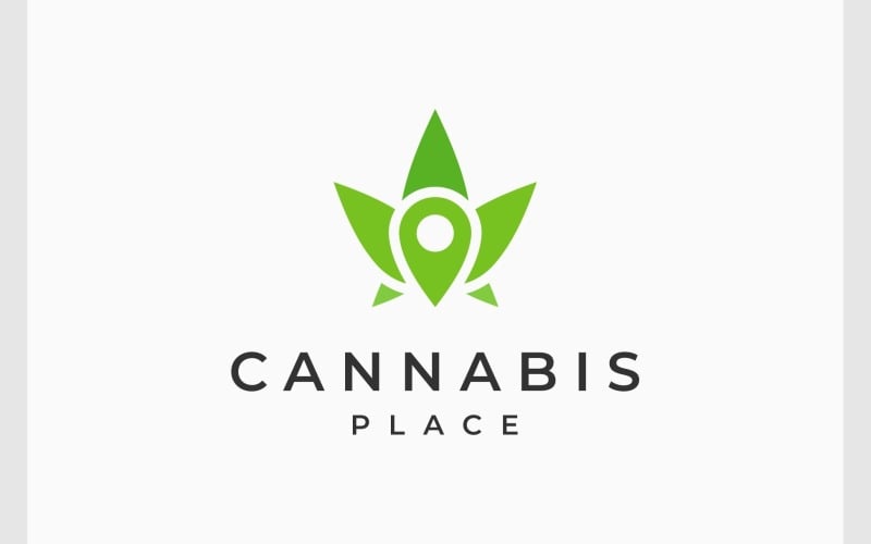cannabis leaf pin map location logo original