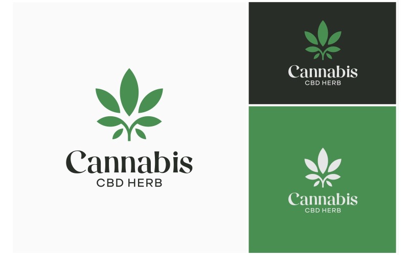 cannabis leaf simple logo original