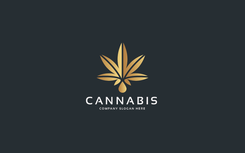 cannabis oil pro logo template original