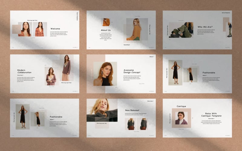 cantique minimal powerpoint template original