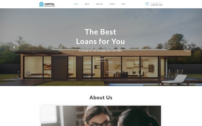 capital solid mortgage company html landing page template original