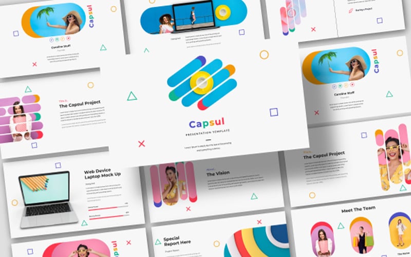 capsul presentation powerpoint template original