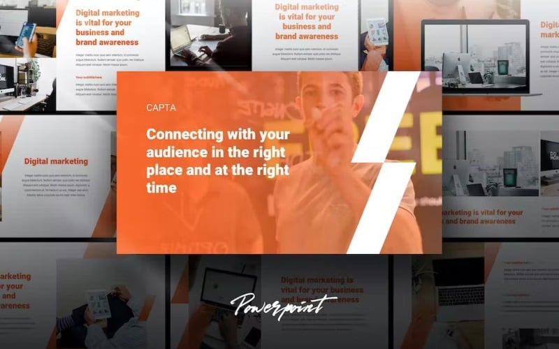 capta digital marketing powerpoint template original