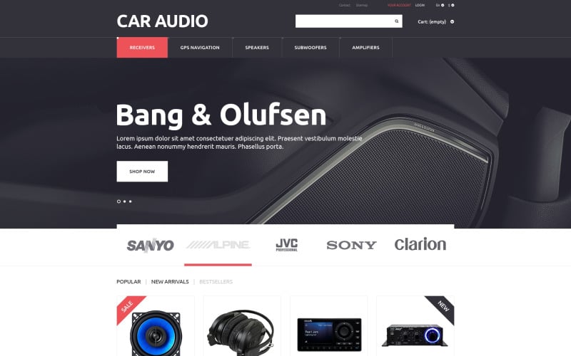 car audio video prestashop theme original