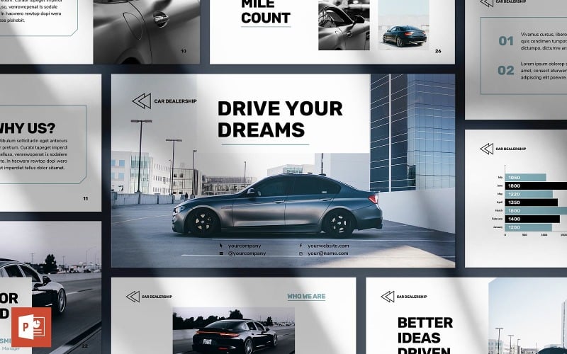 car dealership presentation powerpoint template original