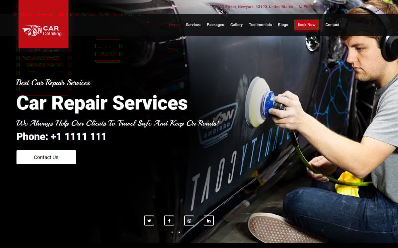 car detailing amp services landing page template original