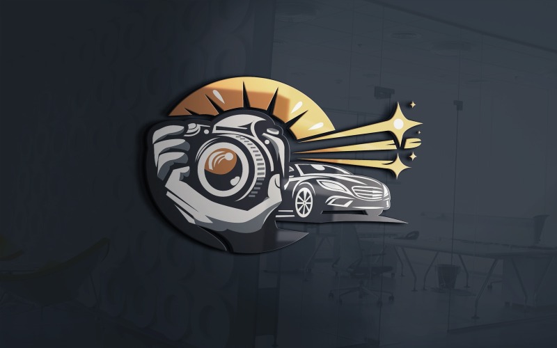 car photography logo template vector original