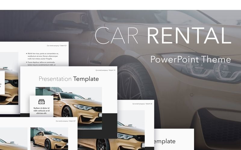 car rental powerpoint template original
