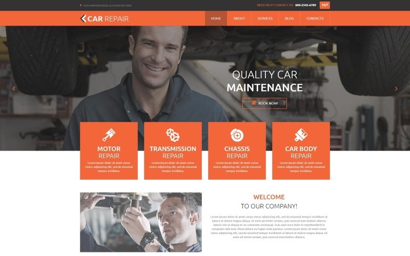 car repair joomla template original