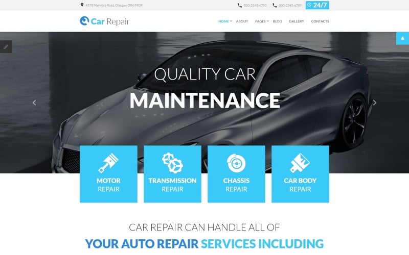 car repair joomla template original