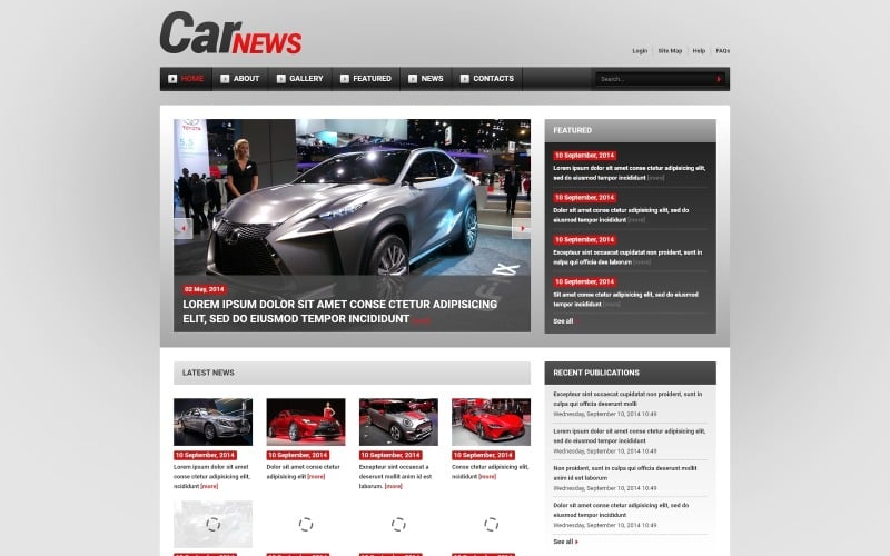 car responsive joomla template original