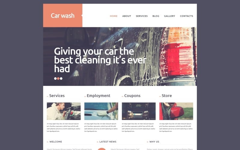 car wash joomla template original