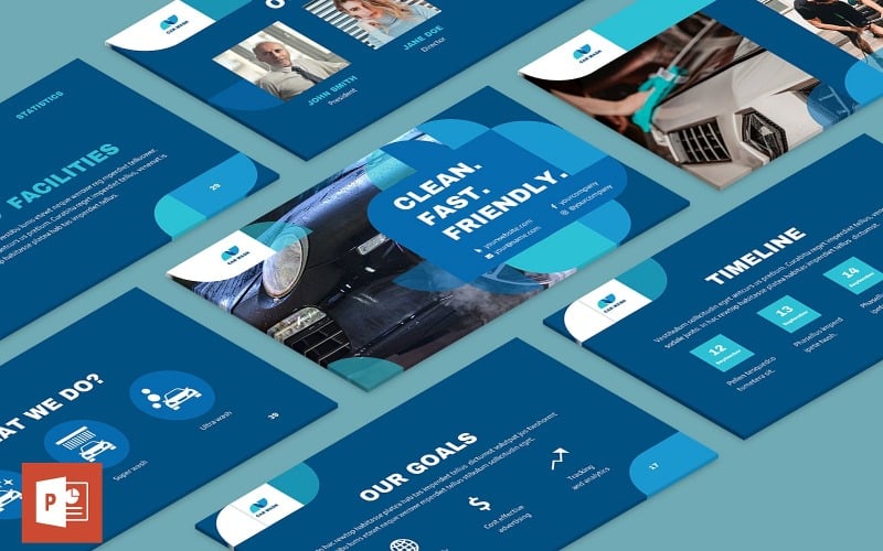 car wash presentation powerpoint template original