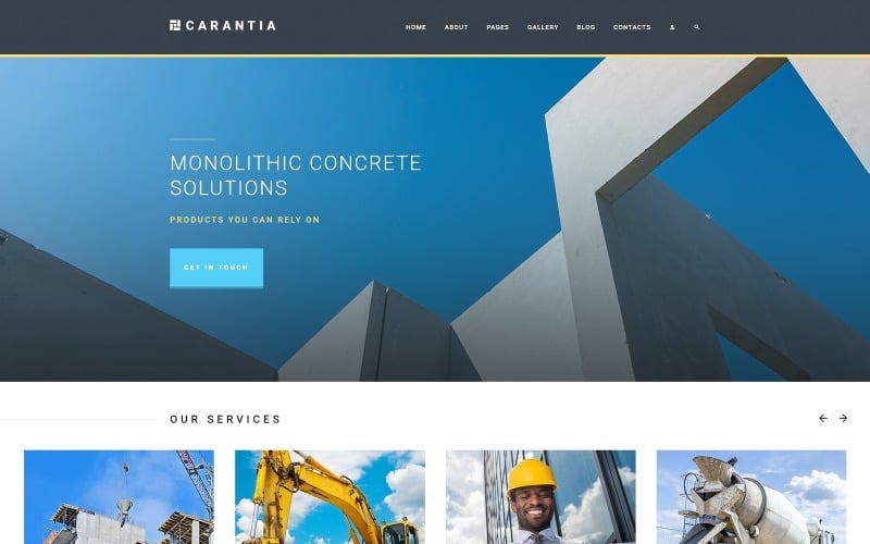 carantia construction company joomla template original