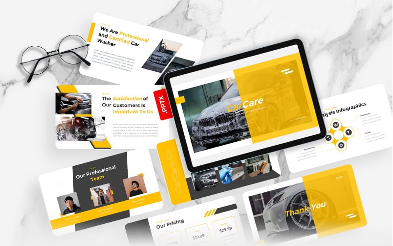 carcare car wash powerpoint template original