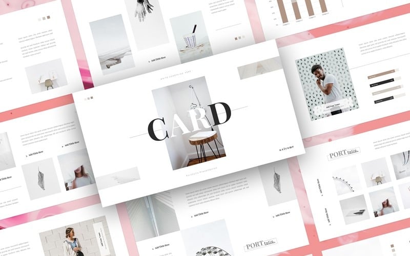 card portfolio powerpoint template original