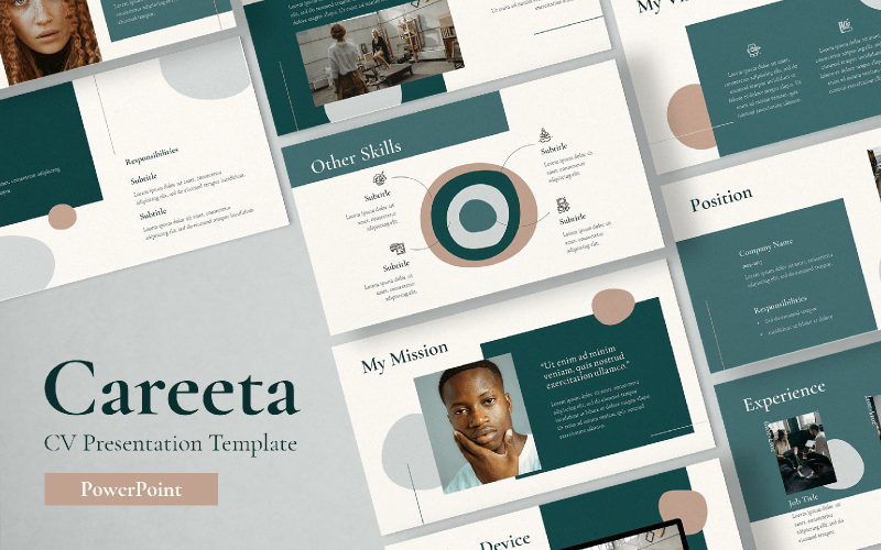 careeta curriculum vitae cv presentation powerpoint template original