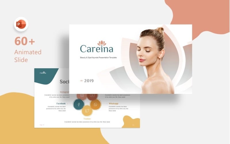 careina spa simple minimalis powerpoint template original