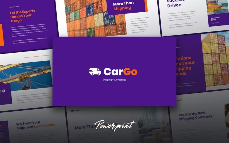 cargo shipping business powerpoint original