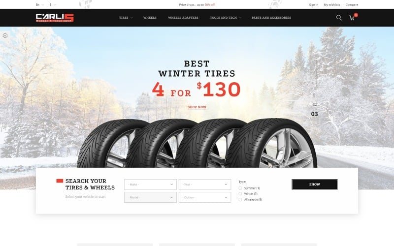 carlis wheels tires shop prestashop theme original