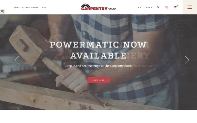 carpentry store prestashop theme original