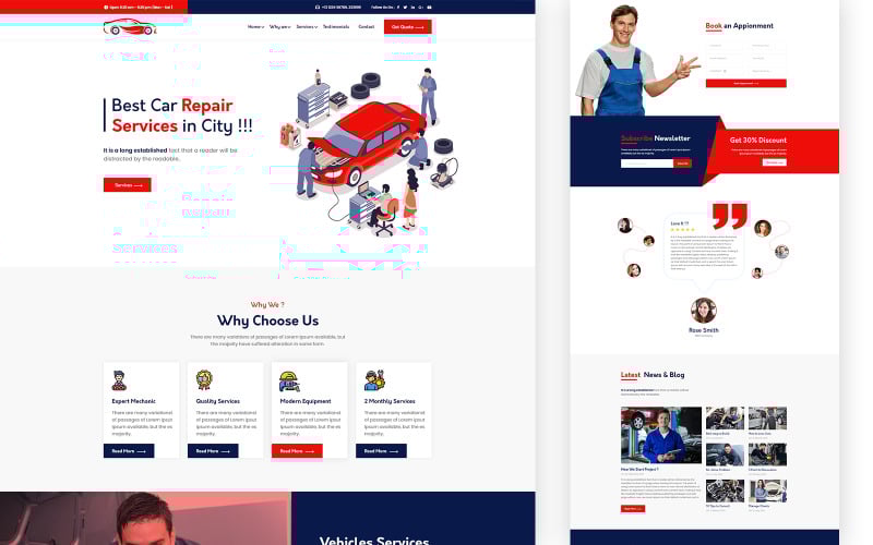 carrep car repair one page html template original