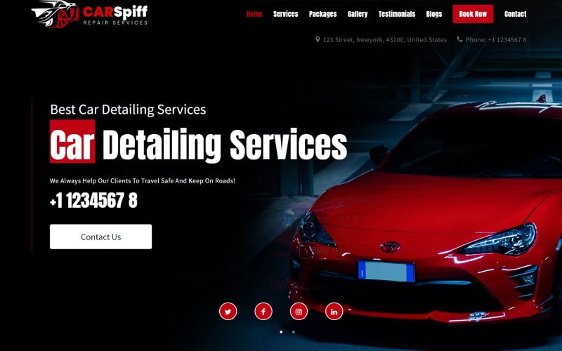 carrepair car detailing amp services landing page template original