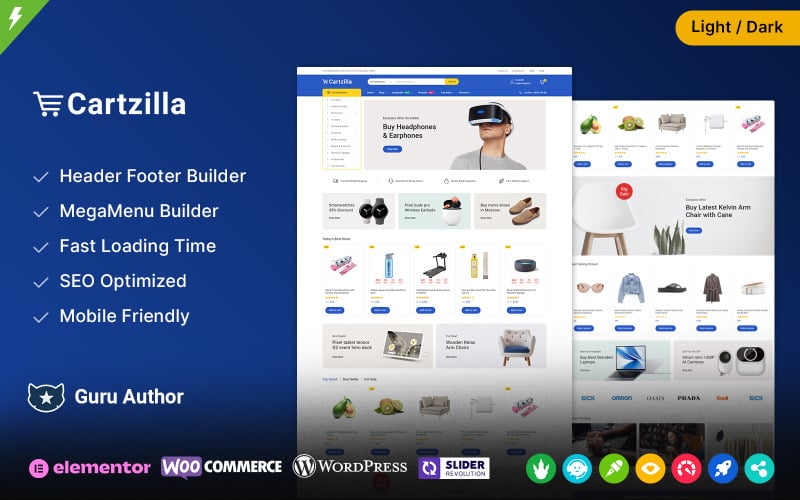 cartzilla mega store multipurpose woocommerce theme original
