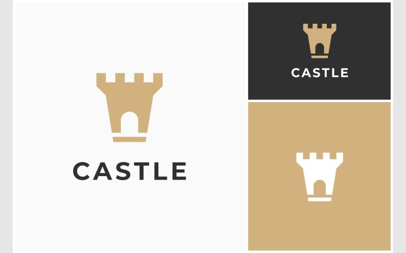 castle citadel fortress simple logo original