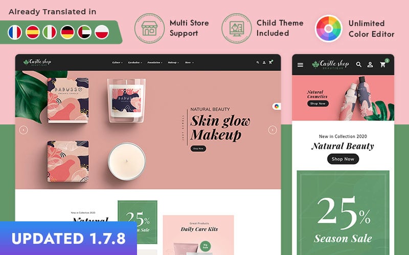 castle cosmetic prestashop responsive theme original