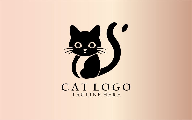 cat logo design vector template v original