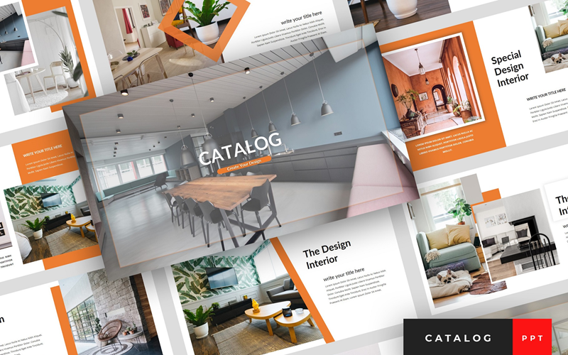 catalog furniture presentation powerpoint template original