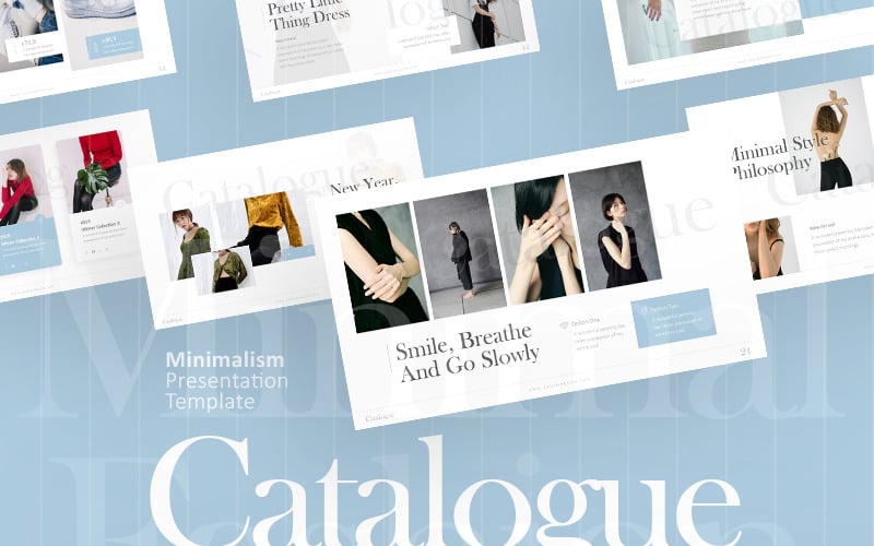 catalogue minimalism powerpoint template original