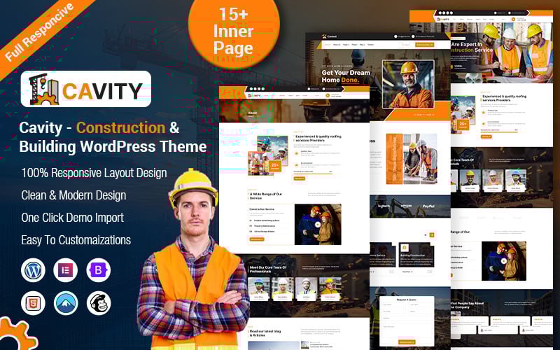 cavity construction amp building wordpress theme original