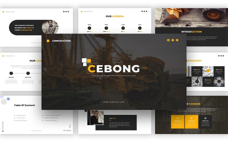 cebong construction powerpoint template original