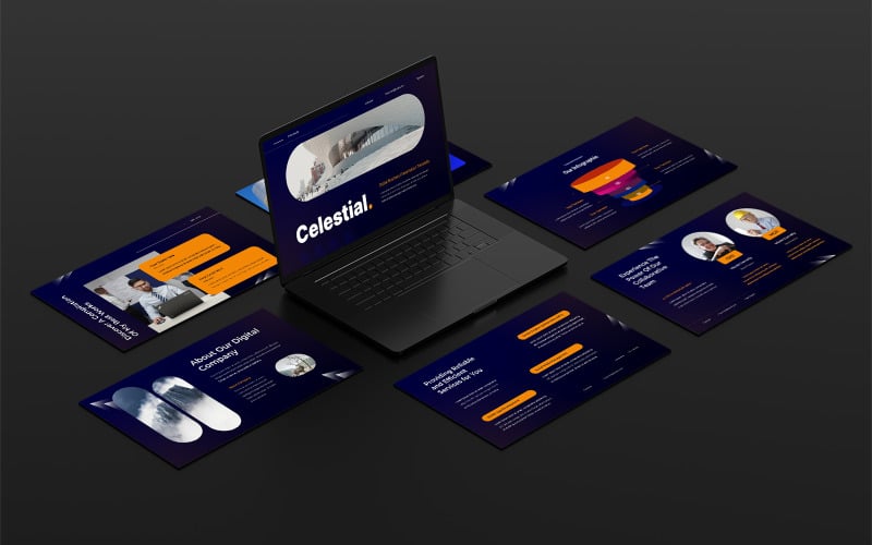 celestial digital business powerpoint template original